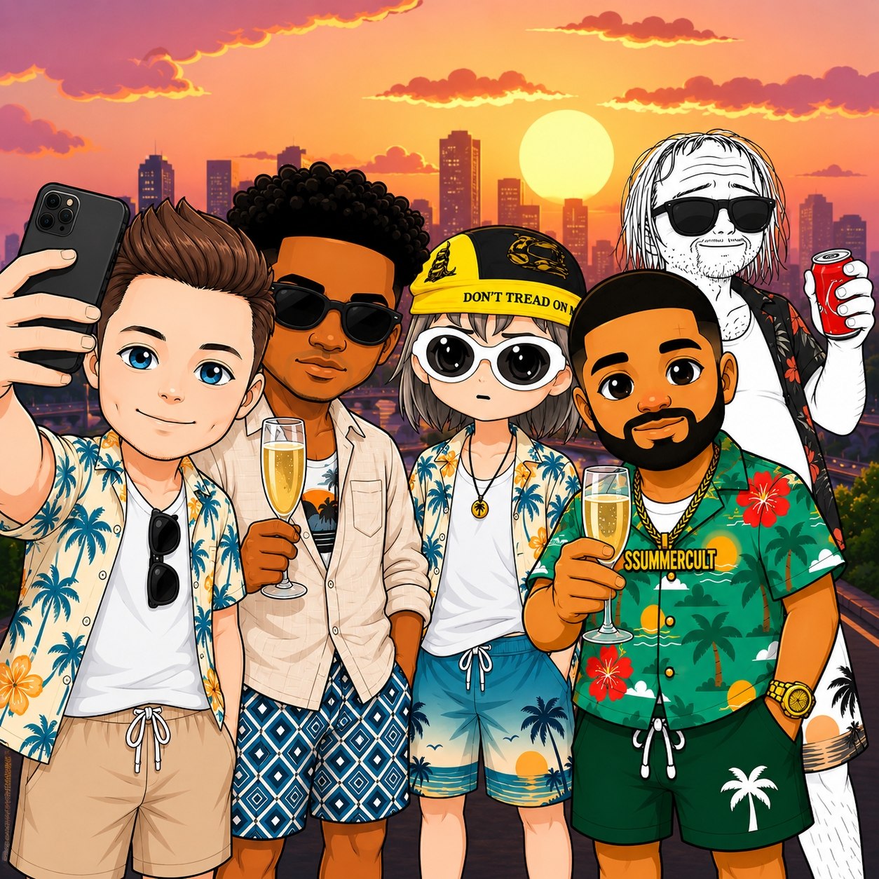 Summer Cult inside a yacht lounge